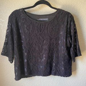 MYNE Lace Crop Top